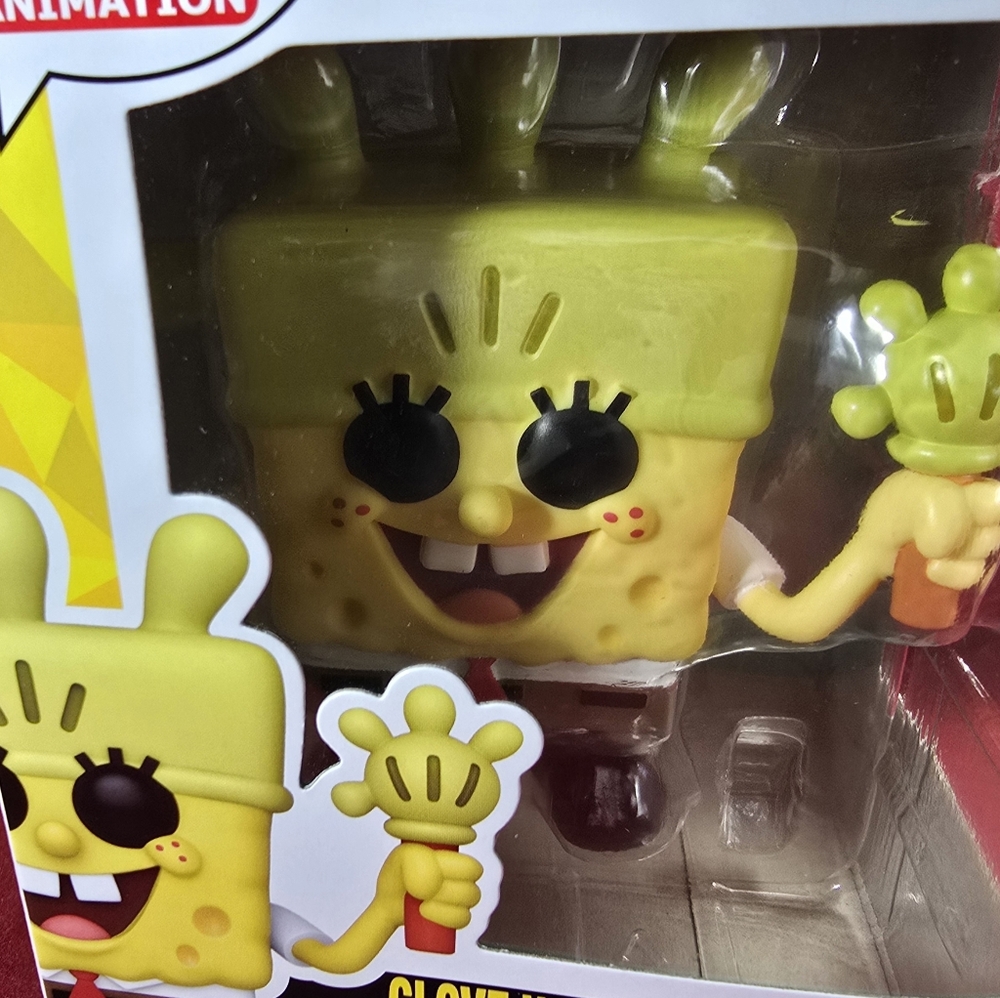 Glove world spongebob funko # 1671 (nib) With Pop Protector - Picture 3 of 7